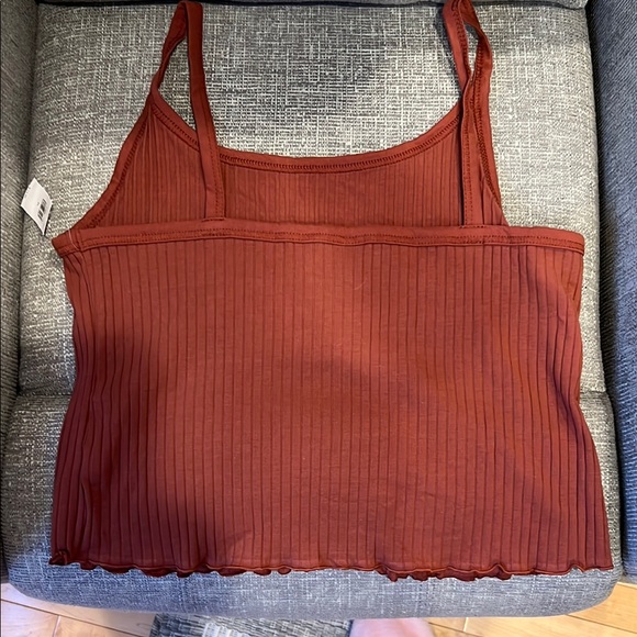 Women's Ribbed Tank Top - Rust - Picture 2 of 2